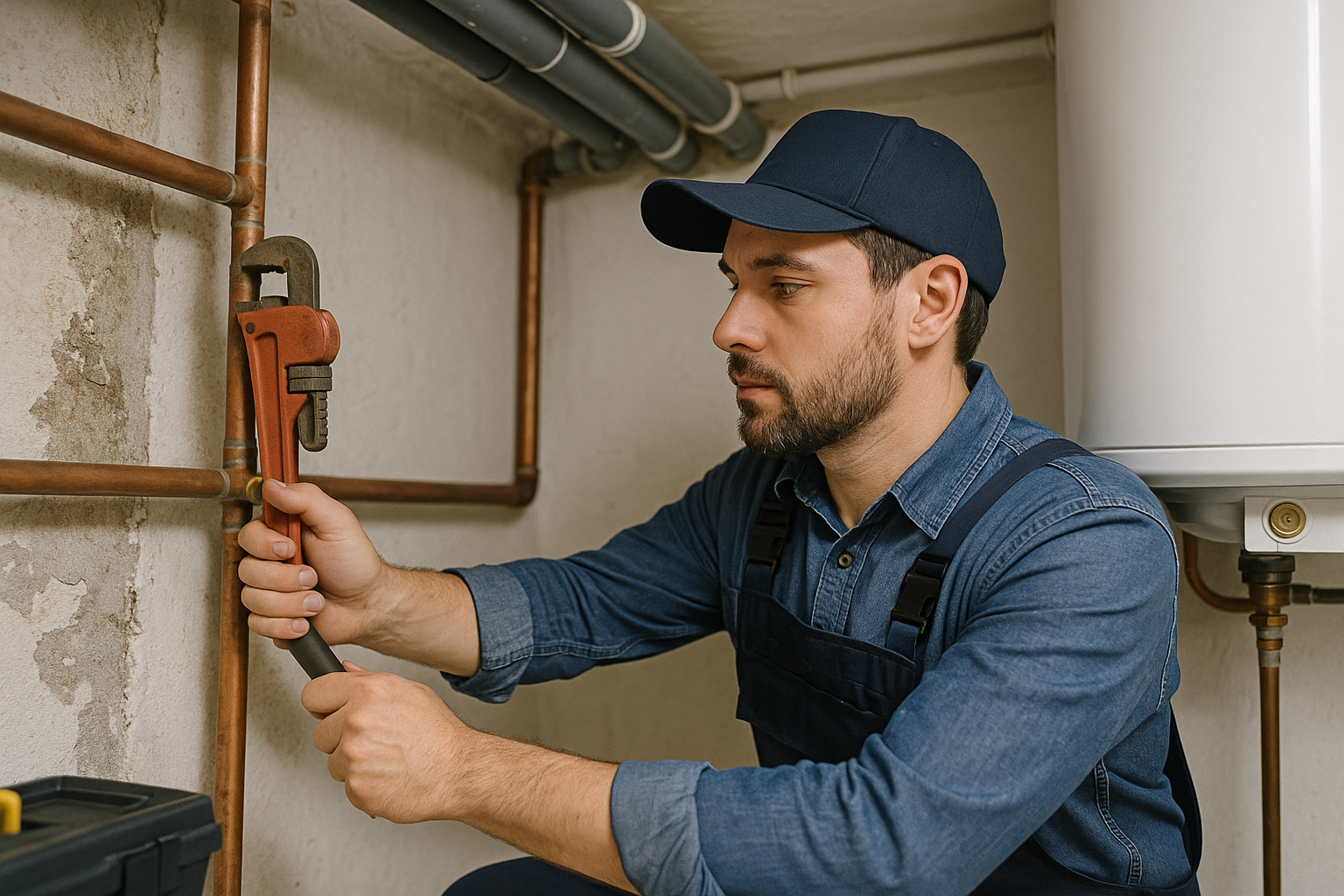 Plombier à Courbevoie effectuant une installation sanitaire